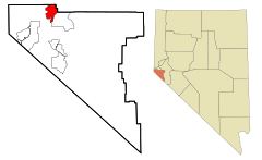 Douglas County Nevada Incorporated and Unincorporated areas Indian Hills Highlighted.svg