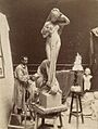 Fernando Miranda with The Spirit of Research, circa 1897 cropped