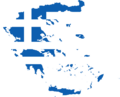 Flag-map of Greece