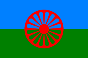 Archivo:Flag of the Romani people