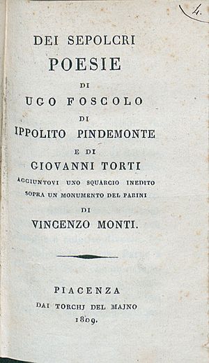 Archivo:Foscolo - Dei sepolcri, 1809 - 6059669 TO0E070314 00003