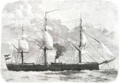 Fragata Numancia en 1865