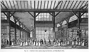 Archivo:Galeries de bois (ancien camp des Tartares), au Palais-Royal, 1825