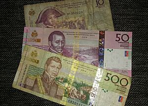 Archivo:Haitańskie banknoty