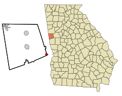 Heard County Georgia Incorporated and Unincorporated areas Corinth Highlighted.svg