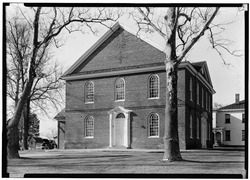 Historic American Buildings Survey Nathaniel R. Ewan, Photographer January 3, 1938 EXTERIOR - EAST ELEVATION - Cohansey Baptist Church, Roadstown, Cumberland County, NJ HABS NJ,6-ROATO,2-1.tif