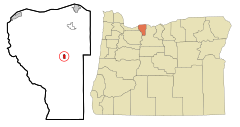 Hood River County Oregon Incorporated and Unincorporated areas Parkdale Highlighted.svg