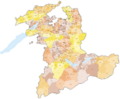 Karte Gemeinden des Kantons Bern farbig 2009