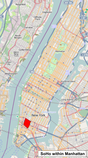 Location map United States Manhattan SoHo.png