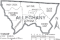 Map of Alleghany County North Carolina With Municipal and Township Labels
