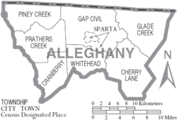 Archivo:Map of Alleghany County North Carolina With Municipal and Township Labels