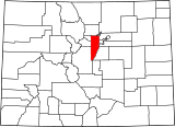 Map of Colorado highlighting Jefferson County.svg