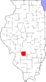 Map of Illinois highlighting Bond County