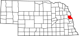 Map of Nebraska highlighting Washington County.svg