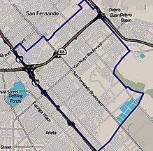 Map of Pacoima neighborhood, Los Angeles, California.jpg