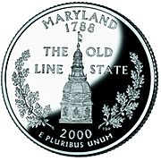Maryland quarter, reverse side, 2000