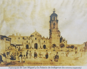 Archivo:Parroquia de San Miguel y Ex palacio de indígenas