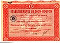 Scripophily DE DION-BOUTON