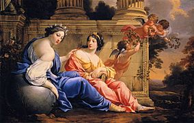 Simon Vouet - The Muses Urania and Calliope