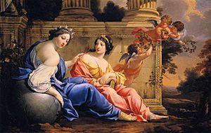 Archivo:Simon Vouet - The Muses Urania and Calliope