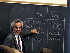 Archivo:Thomas Nagel teaching Ethics