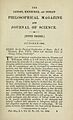 Title page On the Chemical Combination of Gases by Joseph John Thomson 1856-1940