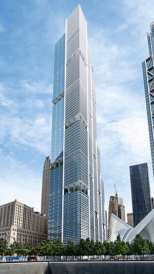 Archivo:Two World Trade Center photomontage, Memorial view 2