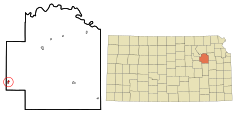 Wabaunsee County Kansas Incorporated and Unincorporated areas Alta Vista Highlighted.svg
