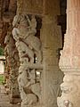 Yali pillars1 at Ranganatha temple in Rangasthala, Chikkaballapur district