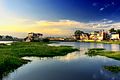 A sunrise over Vaigai River in Madurai Tamil Nadu India
