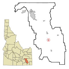 Bannock County Idaho Incorporated and Unincorporated areas Arimo Highlighted.svg