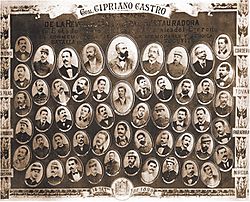 Archivo:Cipriano Castro, su estado mayor, jefes y oficiales 1899