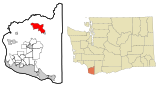 Clark County Washington Incorporated and Unincorporated areas Amboy Highlighted.svg