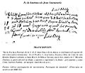 Fe de bautismo de Juan Santamaría