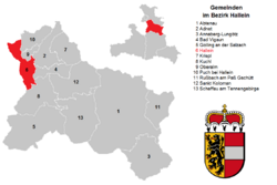 Archivo:Gemeinden im Bezirk Hallein