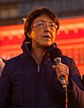 Gloria La Riva at Trump inauguration protest SF Jan 20 2017