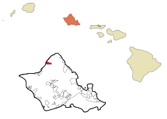 Honolulu County Hawaii Incorporated and Unincorporated areas Pupukea Highlighted.svg