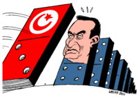 Archivo:Hosni Mubarak facing the Tunisia domino effect