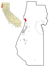 Humboldt County California Incorporated and Unincorporated areas Westhaven-Moonstone Highlighted.svg