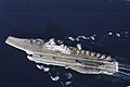 INS Vikramaditya (R33) at sea with its full complement of fighters