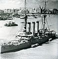 Japanese cruiser Izumo in Shanghai