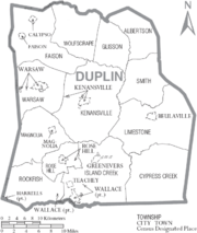 Archivo:Map of Duplin County North Carolina With Municipal and Township Labels