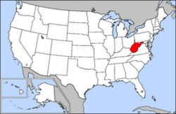 Archivo:Map of USA highlighting West Virginia