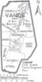 Map of Vance County North Carolina With Municipal and Township Labels