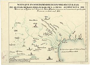 Archivo:Mapa Virreinato Nueva España de Pensacola a Veracruz, de Janos a Sinaloa