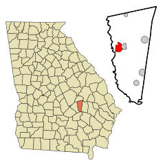 Montgomery County Georgia Incorporated and Unincorporated areas Mount Vernon Highlighted.svg