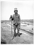 Old Pima Indian man, Vaugh-Cum, a medicine man, Pima, Arizona, ca.1900 (CHS-3614)
