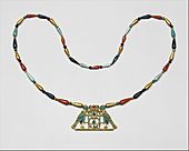 Pectoral and Necklace of Sithathoryunet with the Name of Senwosret II MET DT531