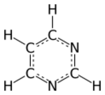 Pyrimidine 2D aromatic full.svg