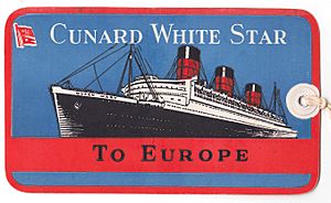 Archivo:RMS QUEEN MARY Cunard White Star 1949 Baggage Tag